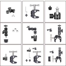 Camera Mount Super Clamp Ball Head Magic Arm for Gopro / Tripod Pipe/ Desk Mount