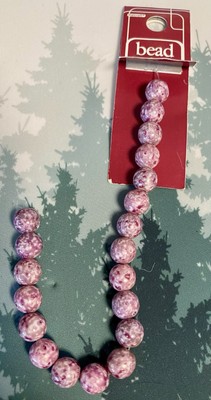 String of 8 mm Round Amethyst Luster Glass Beads for Jewelry Making