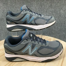 New Balance Shoes Mens 2E 1540v3 Lace Up Running Sneakers Gray Blue Fabric