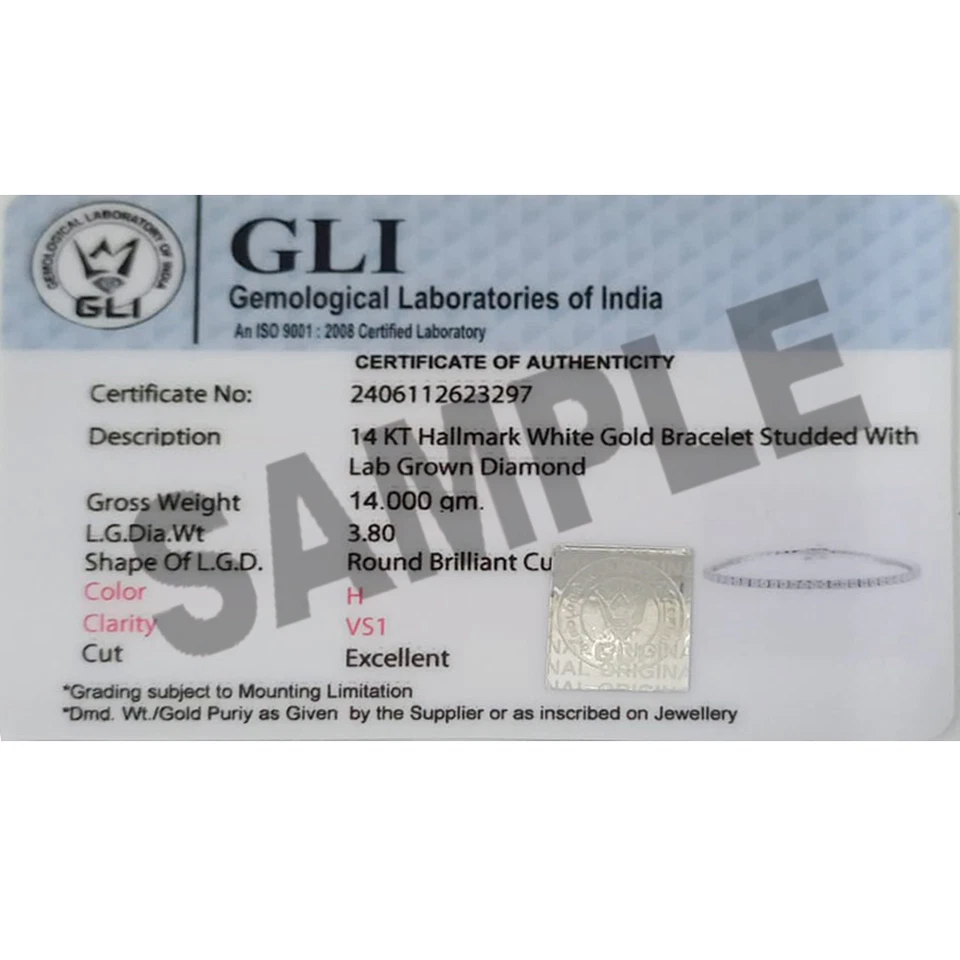 Roségold Diamant Armband GLI HRD zertifiziert Lab Created Rund 1 Karat... - Bild 4 von 4