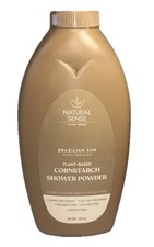 Natural Sense Plant-Based Brazilian Sun Cornstarch Shower Powder 10oz-NEW-SHIP24