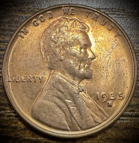 1935-S Lincoln Wheat Cent Red GEM BU Uncirculated #5