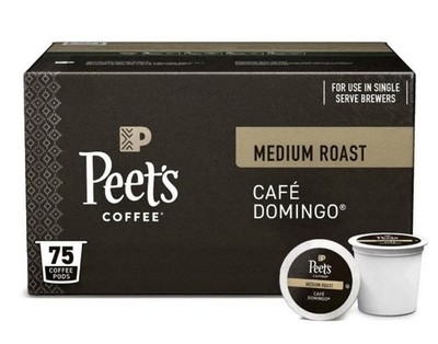 Peet's Coffee Medium Roast K-Cup Pods, Café Domingo 75 ct.New Coffee 