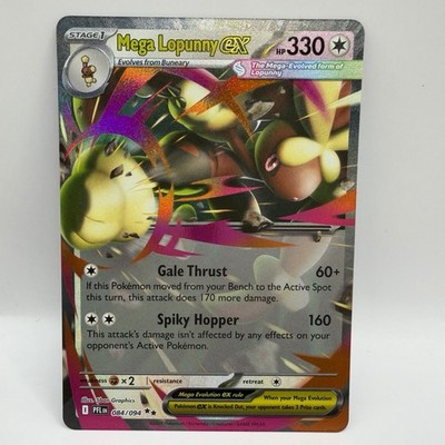 Mega Lopunny EX 084/094 Pokémon ME02: Phantasmal Flames Double Rare Holo 2025 NM