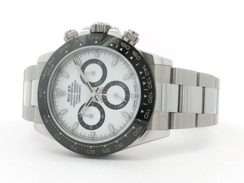 Rolex Daytona White Dial Panda Chronograph Stainless Steel Aut...