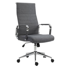 Bürostuhl Kopfstütze Drehstuhl Chefsessel Stoff Dunkelgrau SVITA OFFICE COMFORT
