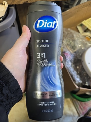 #ad Dial Men 3in1 Body Hair and Face Wash Soothe Infinite Fresh 16 fl oz New $7.99