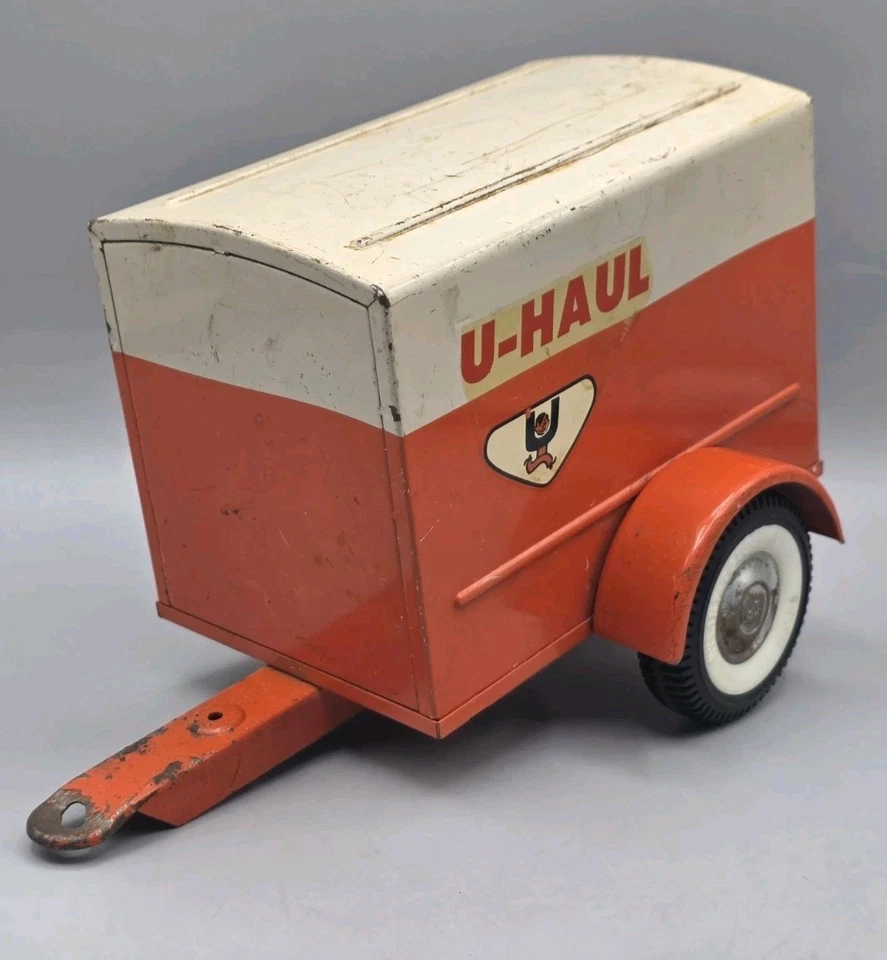 Remolque de caja Nylint U-Haul de colección años 60 cerrado eje único, acero prensado - EE. UU. Foto 4 de 4