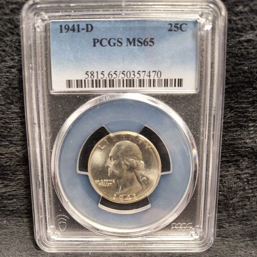 1941 D PCGS MS65 25C WASHINGTON QUARTER