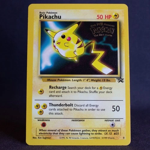 Pikachu #4 Movie Promo Vintage Gold stamp, NM