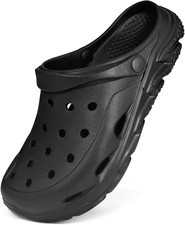 Mens Womens Garden Clogs Shoes with Arch Support, Unisex Adult Classic Slip on S