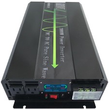 3000W Pure Sine Wave Power Inverter Converter 24V DC-120V AC 60HZ w/LCD DISPLAY