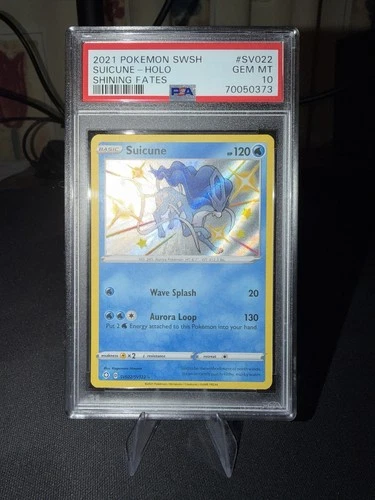 2021 POKEMON SWSH SHINING FATES SUICUNE HOLO #SV022/SV122 PSA 10 GEM MINT