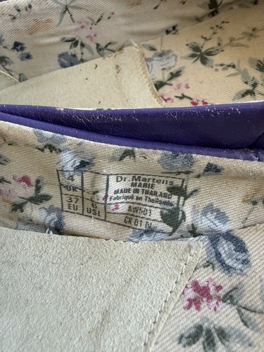 Chaussures plates à enfiler cuir bleu violet Dr Martens pointure 37 UK 4 vintage - Photo 8/18