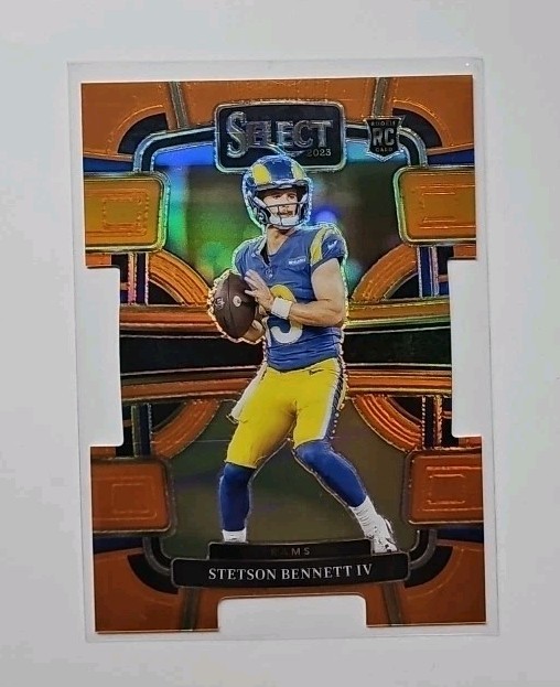 Stetson Bennett Rookie 2023 Select #55 Orange Prizms Die Cuts /499 Rams J39