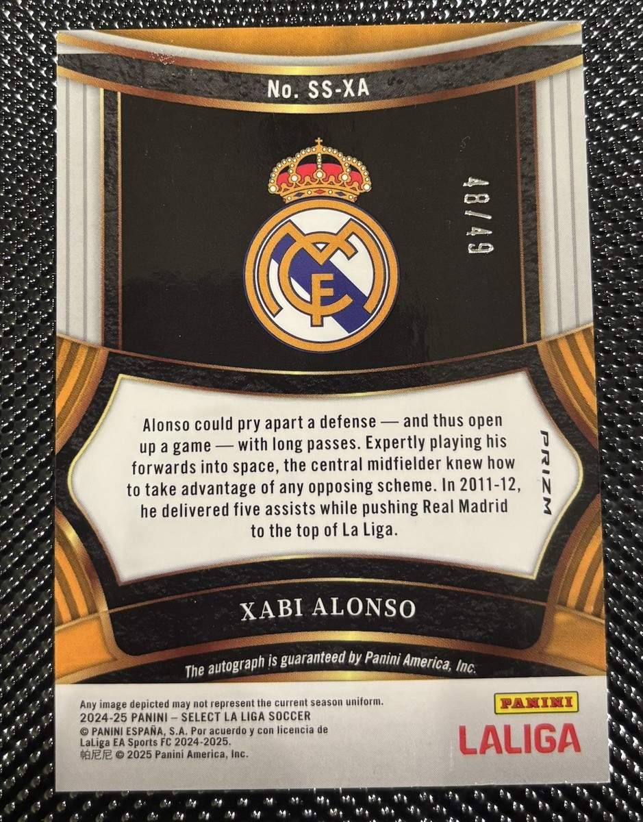 2024-25 Panini Select La Liga Xabi Alonso Purple Auto /49