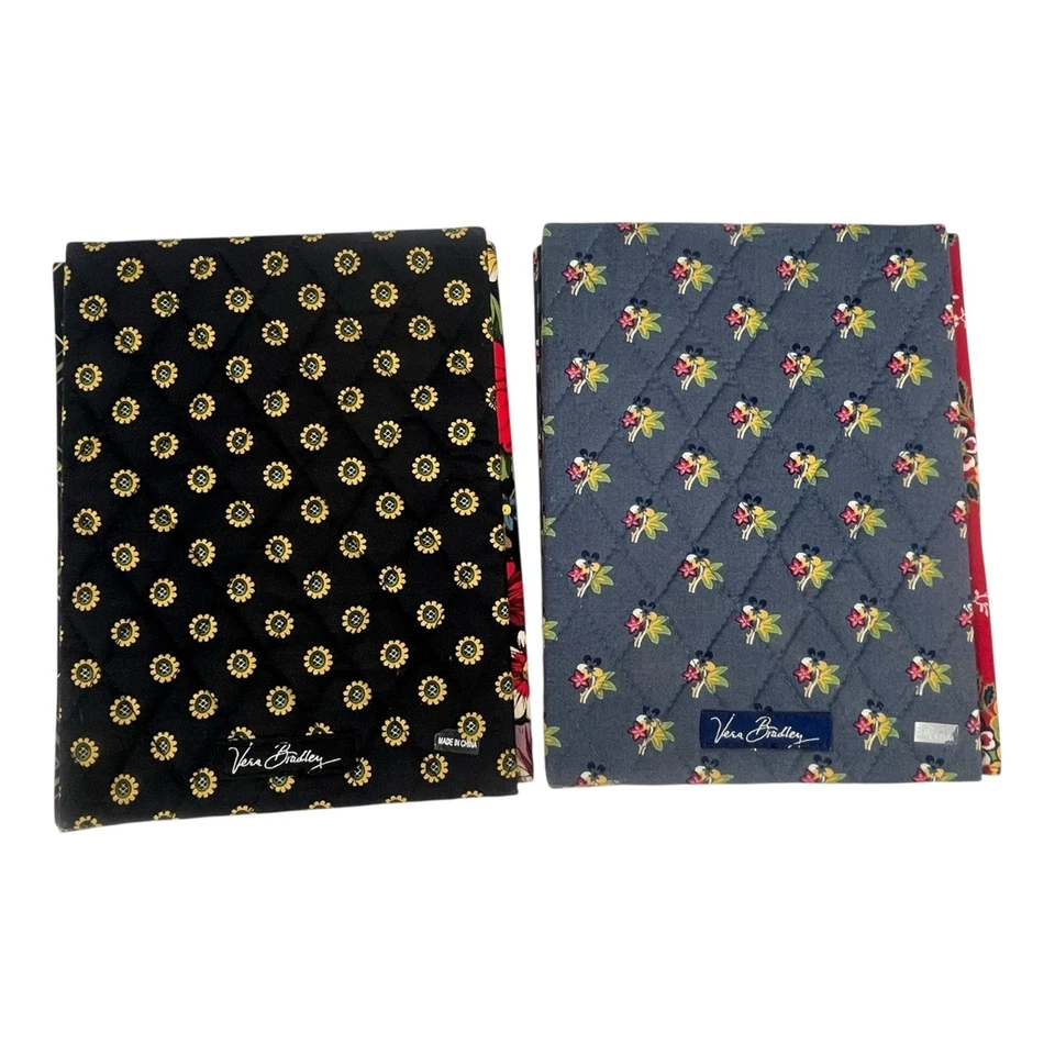 2 MARCOS DE FOTOS VERA BRADLEY LADOS DBL CUBIERTA DE TELA Juego de libros de tela floral 6x4 Foto 4 de 4