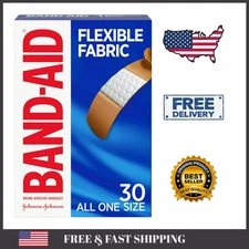 Band-Aid Brand Flexible Fabric Adhesive Bandages, Comfortable All One Size 30cou