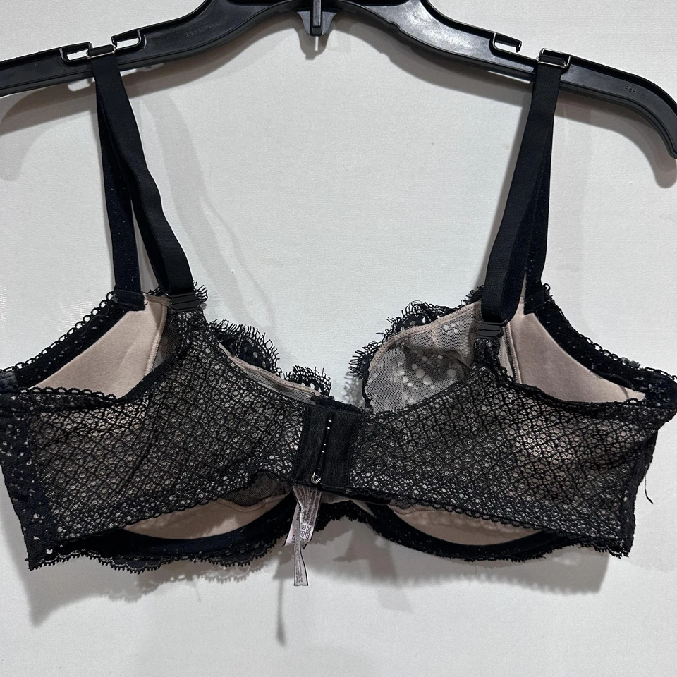 Sujetador Victoria's Secret para mujer 38DDD negro Dream Angels encaje con aros sin forro Foto 2 de 4