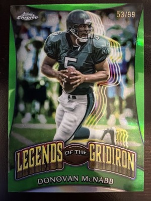 2024 Donovan McNabb Topps Chrome Legends Of The Gridiron /99 Green Eagles LOG-22