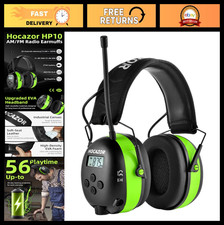 FM AM Radio Headphones with LCD Display, 30dB SNR Hearing Protection Earmuffs fo