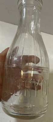 Vintage Clear Glass Milk Bottle OLBRYCH’S DAIRY One Quart - Image 1 of 4