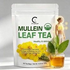 Organic Mullein Leaf Tea Herbal Tea Bags for Lung Cleanse Respiratory Breathing