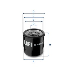 23.484.00 UFI Oil Filter for ALPINE,DACIA,HYUNDAI,INFINITI,KIA,LADA,NISSAN,RENAU