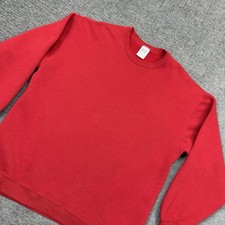 Vintage 90s Russell Athletic Sweatshirt Blank Crewneck Red XL Made in USA