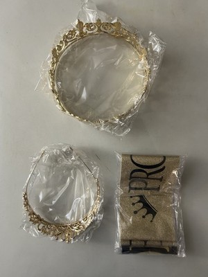 4 Pcs Prom King and Queen Crowns Set for Wedding Birthday Party Graduation