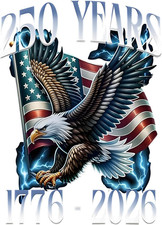 America 250Th Anniversary Sticker - 8.27X11.4 American Eagle 250 Years Annivers