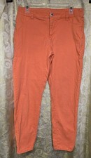 Calvin Klein VTG Women's SZ 8 Salmon/Coral Ankle Pants 37" Long 80s 90s Y2K