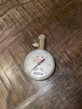 Vintage Rare Meiser Accu-gage Metal Tire Gauge Usa 60 Psi Checkered Flag 1032