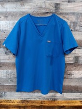Figs Women's Catarina One-Pocket Scrub Top Royal Blue, Size Large