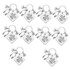 10 Pcs Dispatcher Gifts EMT Emergency Dispatcher Keychain 911 Dispatcher