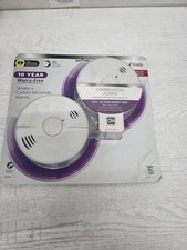 Kidde 10-Year Worry-Free Smoke/Carbon Monoxide Detector, Voice Alarm, 2 PACK