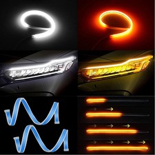 LED Car Trunk Turn Signal Brake Running Flow Strip Lamps Tailgate Tail Light NEW