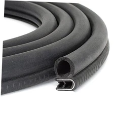 Rubber Edge Trim 23Ft Car Door Seal Strip with Fit 1/16 Inch Edge (23Ft) Black
