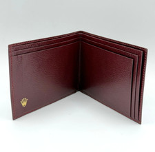 Rolex portafoglio porta assegni checkbook holder pelle burgundy leather vintage