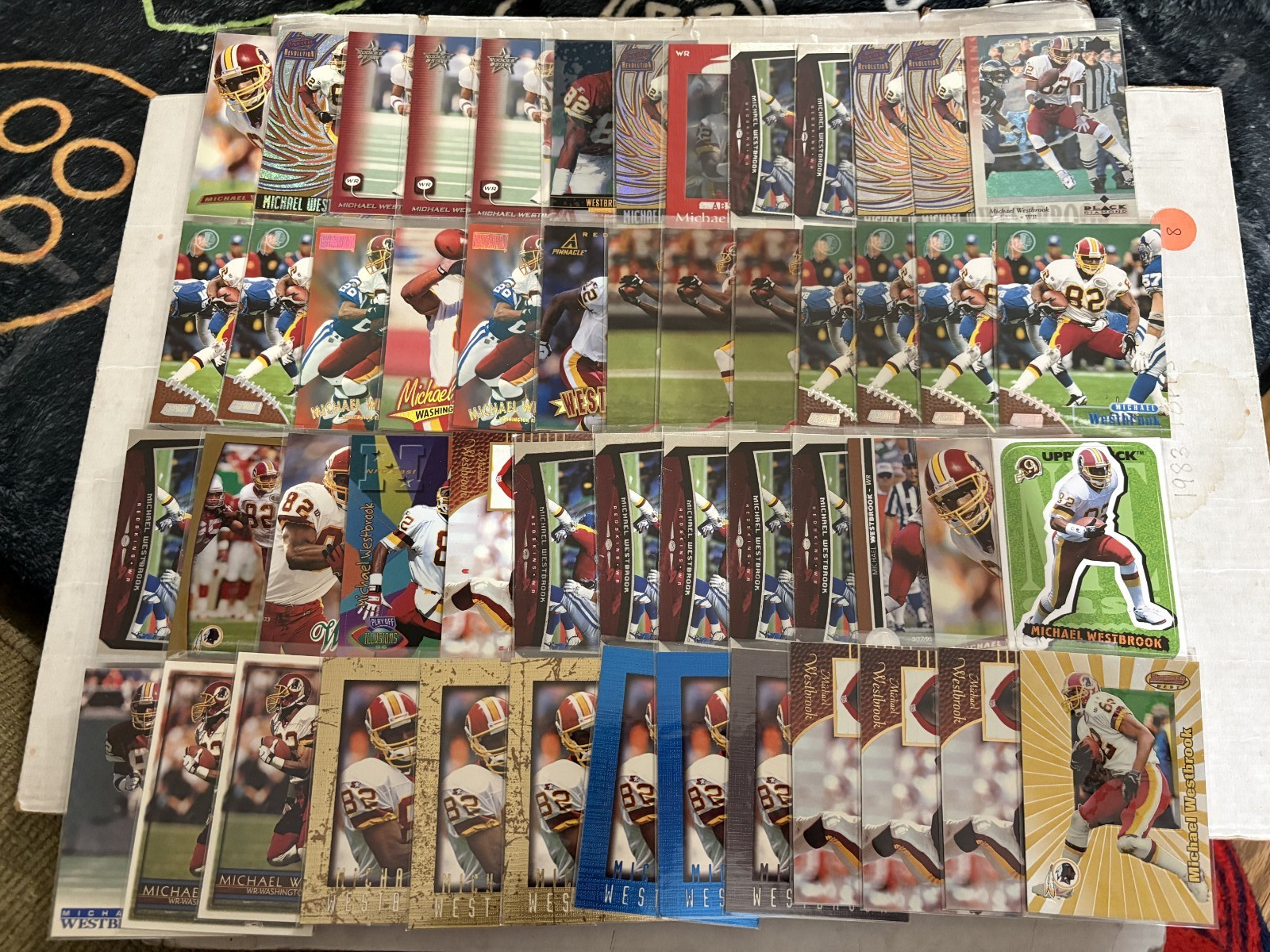 (235) Michael Westbrook Football Cards Base Lot Washington Collection