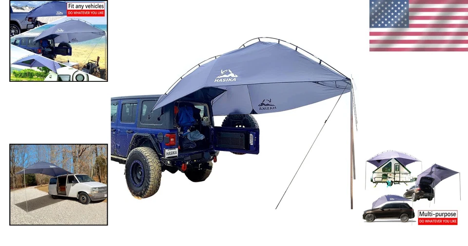 Durable Waterproof Awning Canopy with Sandbags for Camping and Portable Use - Image 2 of 4