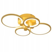 Deckenleuchte, HäNgender Kronleuchter, Led, Gold + Fernbedienung
