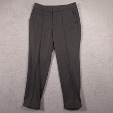 Nine West Dress Pants Womens 12 Gray Ponte Slim Tapered Fit Stretch Work Career