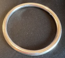Sterling Silver 925 Marked Round Metal Bangle Bracelet. SOLID SILVER