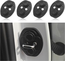 4PCS Car Door Lock Cover TPE Strike Protector Full Adhesive Backing Universal