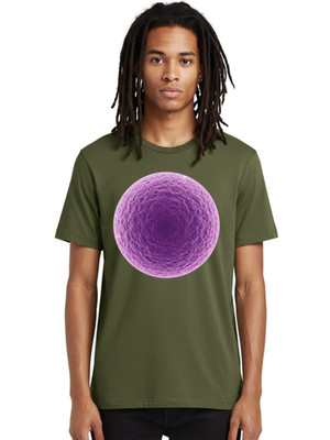 Purple-Sphere Mens Graphic Tee, 100% Cotton, Casual Summer Wear