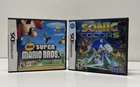 New Super Mario Bros & Sonic Colors - Nintendo DS (CIB, Tested)