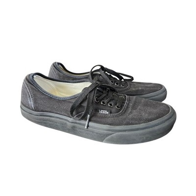 Vans Authentic Black Canvas Low Top Skate Shoes Mens 7.5 Womens 9, Skater Grunge