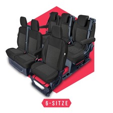 Autositzbezüge Maß Schonbezüge für Ford Transit Custom ab 06.18 6-Sitze Bezug