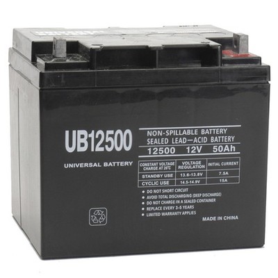 UPG UB12500 12V 50Ah Wheelchair Medical Mobility Rechargeable SLA AGM Battery